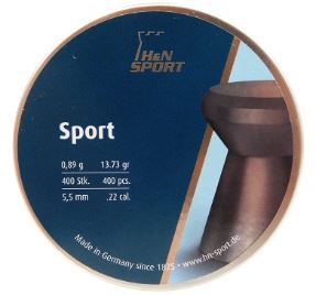 H&N 5,5mm Sport 0,89g 400kpl - 5,5 mm ilma-aseiden luodit - 4047058018355 - 1