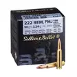 222 Rem S&B 3.2g FMJ 100 pieces - 222 Rem. -rifle cartridges - 8590690335626 - 2