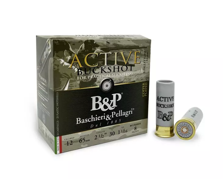 12/65 B&P Active Buck 30g 25kpl - Haulikon buckshot patruunat, yli 4mm - 103316 - 1