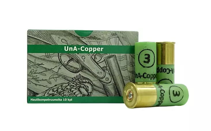 12/70 UnA Copper 32g 3.5mm 10pcs - Replacement shotgun cartridges - 6430068624346 - 2