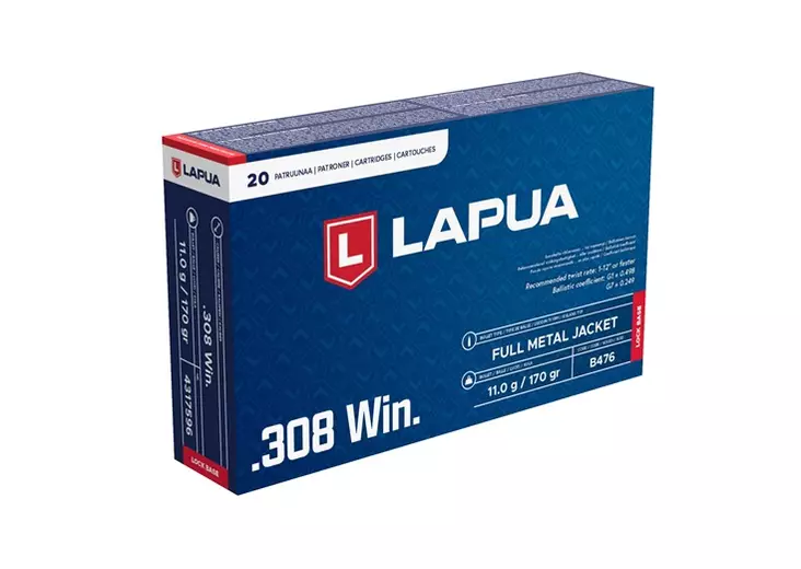 308 Win Lapua 11.0g LockBase 20pcs | 600pcs - 308 Win. -rifle cartridges - 4317596 - 2