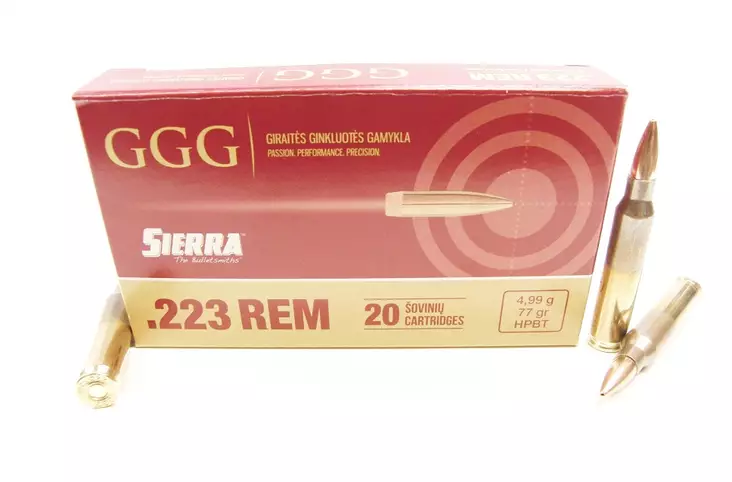 GGG .223rem 77gr HPBT - 223 Rem. -kiväärinpatruunat - 125516 - 3