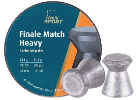 H&N 4,5mm Finale Match Heavy 0,53g 500kpl - 4,5 mm ilma-aseiden luodit - 4047058019246 - 1