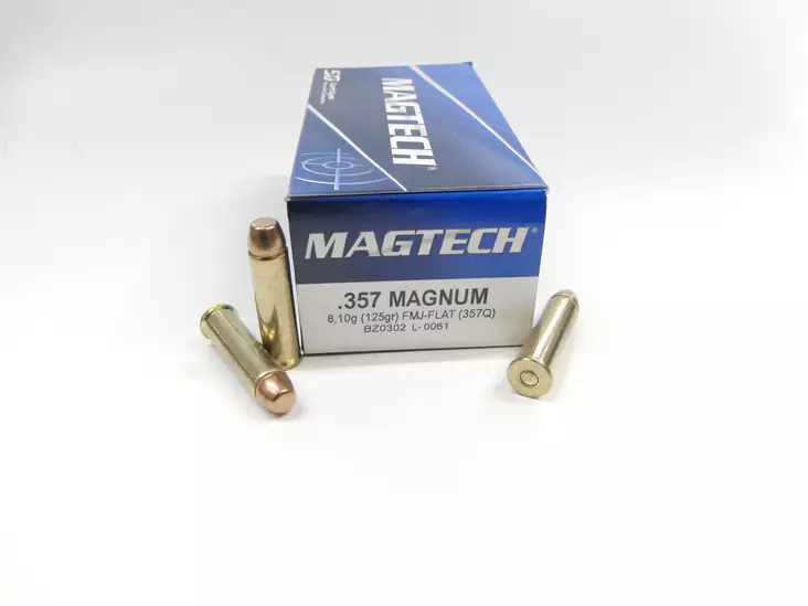 357 Mag Magtech 125gr FMJ-FLAT revolverinpatruuna 50kpl - 357 Mag. ja 38 Special patruunat - 145196 - 1