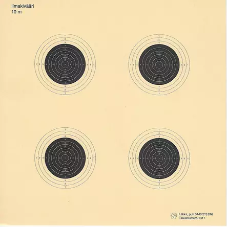 10m Airgun Target 17x17cm - Zeroing targets and classic targets - 1317 - 1