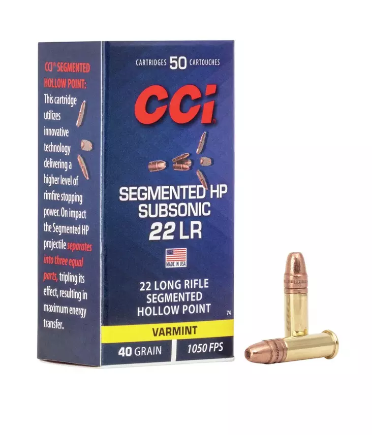 CCI 22LR Quiet Segmented HP - 22 LR Subsonic pienoiskiväärin patruunat - 130037 - 2