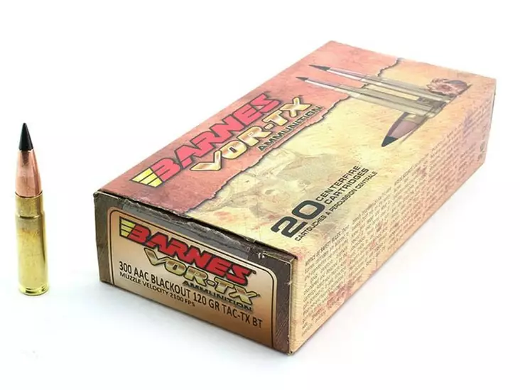 300 AAC Blackout Barnes VOR-TX 120gr TAC-TX 20kpl - 300 Blackout -kiväärinpatruunat - RG10-B30827 - 3