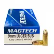 9x19 MAGTECH 9,5g JHP Subsonic ERVA 50kpl - 9x19 mm pistoolin patruunat - 158138 - 3