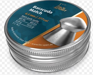 H&N 4.5mm Barracuda Match 0.69g 400pcs - 4.5mm airgun pellets - 4047058019598 - 1