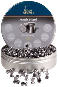 H&N 4.5mm Match Pistol 0.49g 500pcs Air Pistol Bullets - 4.5mm airgun pellets - 4047058001128 - 1