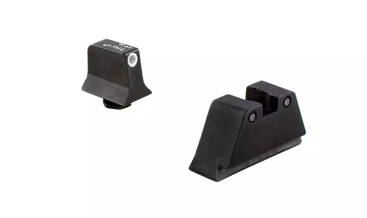 Trijicon Bright & Tough Night Sight Suppressor set Glock White front / Black Rear - Pistoolien avo- ja rautatähtäimet - GL201-C-600658 - 1