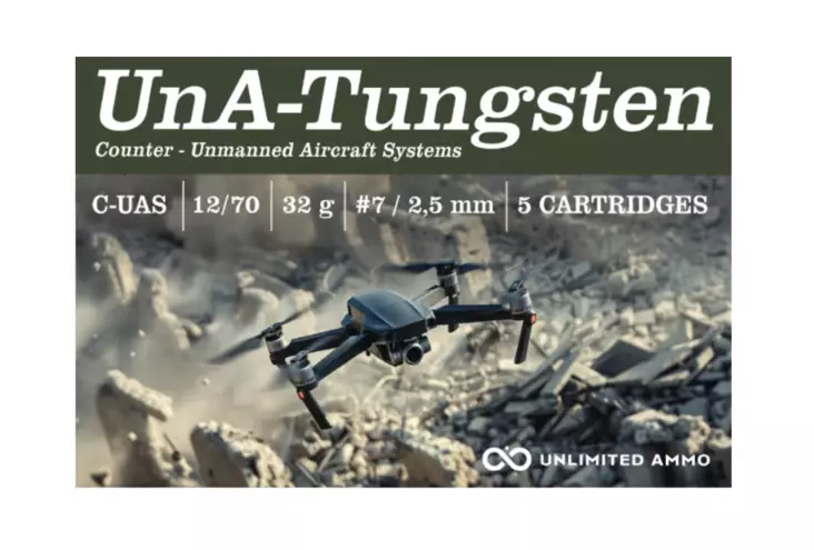 UNA-C-UAS Tungsten 12/70 32g #7 - 2.50mm - 12/70 haulikon metsästyspatruunat - 62648 - 3