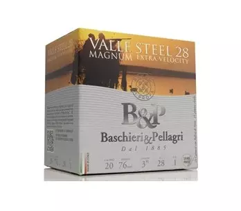20/76 B&P Valle Steel 28g #3 3.3mm - 20 Cal. shotgun cartridges - 8034134049989 - 2