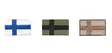 Finnish Flag Velcro Fabric Patch 50x30mm - Sleeve badges and velcro badges - AW-Merkki-9 - 2