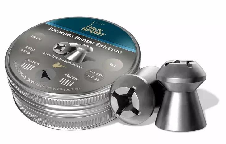 H&N 4.5mm Baracuda Hunt. Extra 0.62g - 4.5mm airgun pellets - 4047058017419 - 1