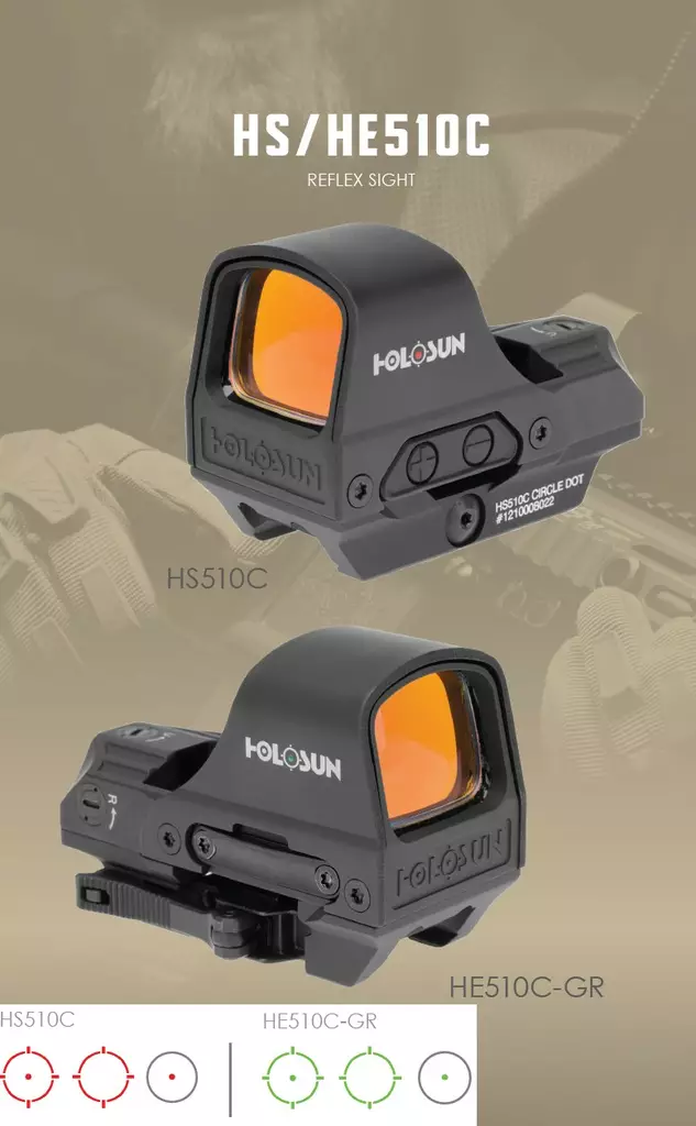 Holosun HS510C Red Dot Sight with Quick Release Mount - Aawee.fi