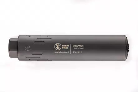 Silent Steel Streamer 5,56/7,62/9mm Armor Black QD äänenvaimennin - Kiväärin läpipuhaltavat vaimentimet - ST762B-SS-QD - 1