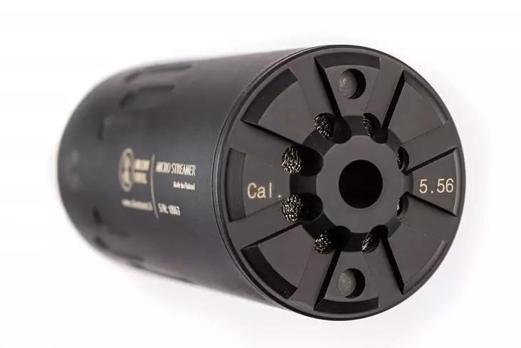 Silent Steel Micro Streamer 5.56/7.62/9mm BLACK QD Silencer - Rifle flow throught Silencers - MST556B-SS-QD - 1