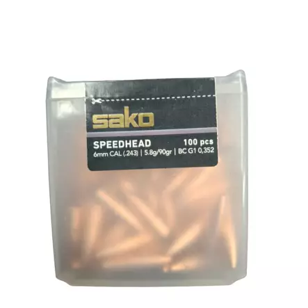 Sako Speedhead 6mm Luoti 5,8g/90gr100kpl - 6 mm rifle bullets - P5EK114E - 1