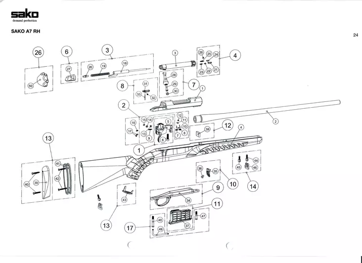 Sako A7 Spare Parts - Sako / Tikka spare parts and accessories - S5A60110code - 1
