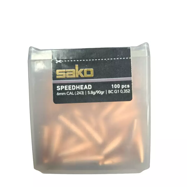 Sako Speedhead 6mm Luoti 5,8g/90gr100kpl - 6 mm rifle bullets - P5EK114E - 1