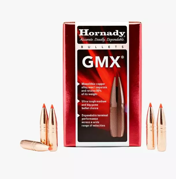 .30 cal Hornady 11,70g / 180gr GMX Kupariluoti 50kpl - 30cal kiväärin luodit - 201820-G - 1