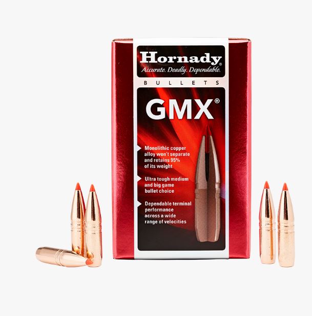 9,3mm Hornady 16,2g / 250gr GMX Kupariluoti 50kpl - 9,3cal kiväärin luodit - 201860-G - 1
