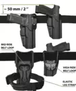 Glock BGS Malin Pistol Holster with PID Light Position + Mid Ride Belt Attachment - Passive pistol holsters - ML-GLOCK-PID-BLK - 4