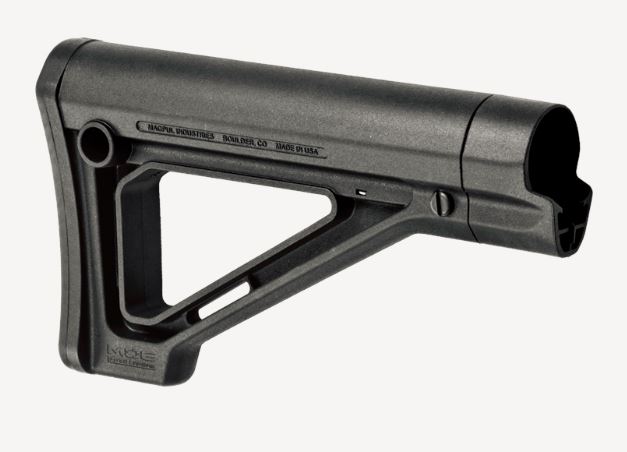Magpul MOE Fixed Carbine Stock Mil-Spec - AR butt stocks and cheek risers - MAG480-BLK - 1