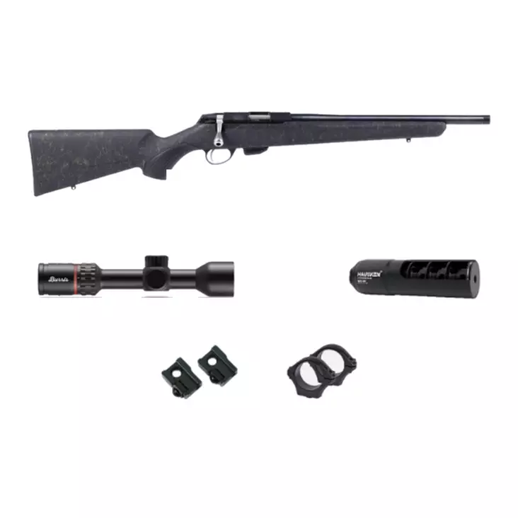 Tikka T1x Roughtech 17 HMR Pienoiskivääripaketti - Bolt-action rimfire rifles - T00001845-PAK - 1