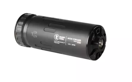 Silent Steel Micro Streamer 5,56/7,62/9mm QDL äänenvaimennin - Kiväärin läpipuhaltavat vaimentimet - MST556B-SS-QDL - 1