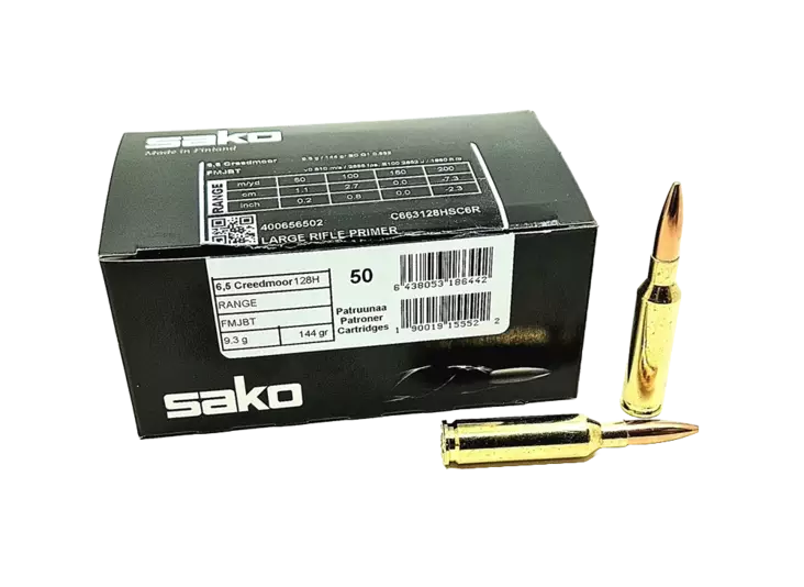 6.5 Creedmoor SAKO Range FMJBT 9.3g - 6.5 Creedmoor rifle cartridges - C663128HSC6R - 4
