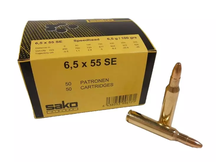 6.5x55 Sako Range 6.5g FMJ 50pcs - 6.5x55 SE rifle cartridges - C619118HSC4R - 2