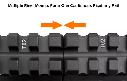 UTG Picatinny Riser Mount 40mm x 25mm - Picatinny-korotuskiskot - MT-RSX1S - 2
