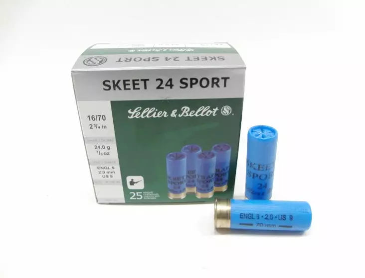16/70 Sellier & Bellot Skeet 24g Sport - 16 Cal. -haulikonpatruunat - V033302 - 1