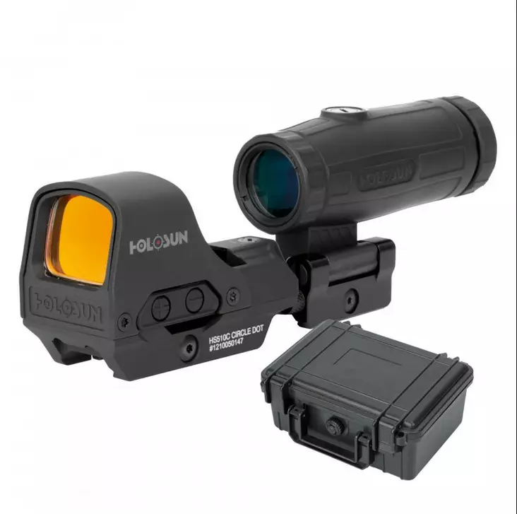 Holosun HS510C + HM3X, red dot and 3x magnifier package - Open reflex red dot sights - HS510C-HM3X-SET - 1